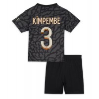Camisa de Futebol Paris Saint-Germain Presnel Kimpembe #3 Equipamento Alternativo Infantil 2023-24 Manga Curta (+ Calças curtas)